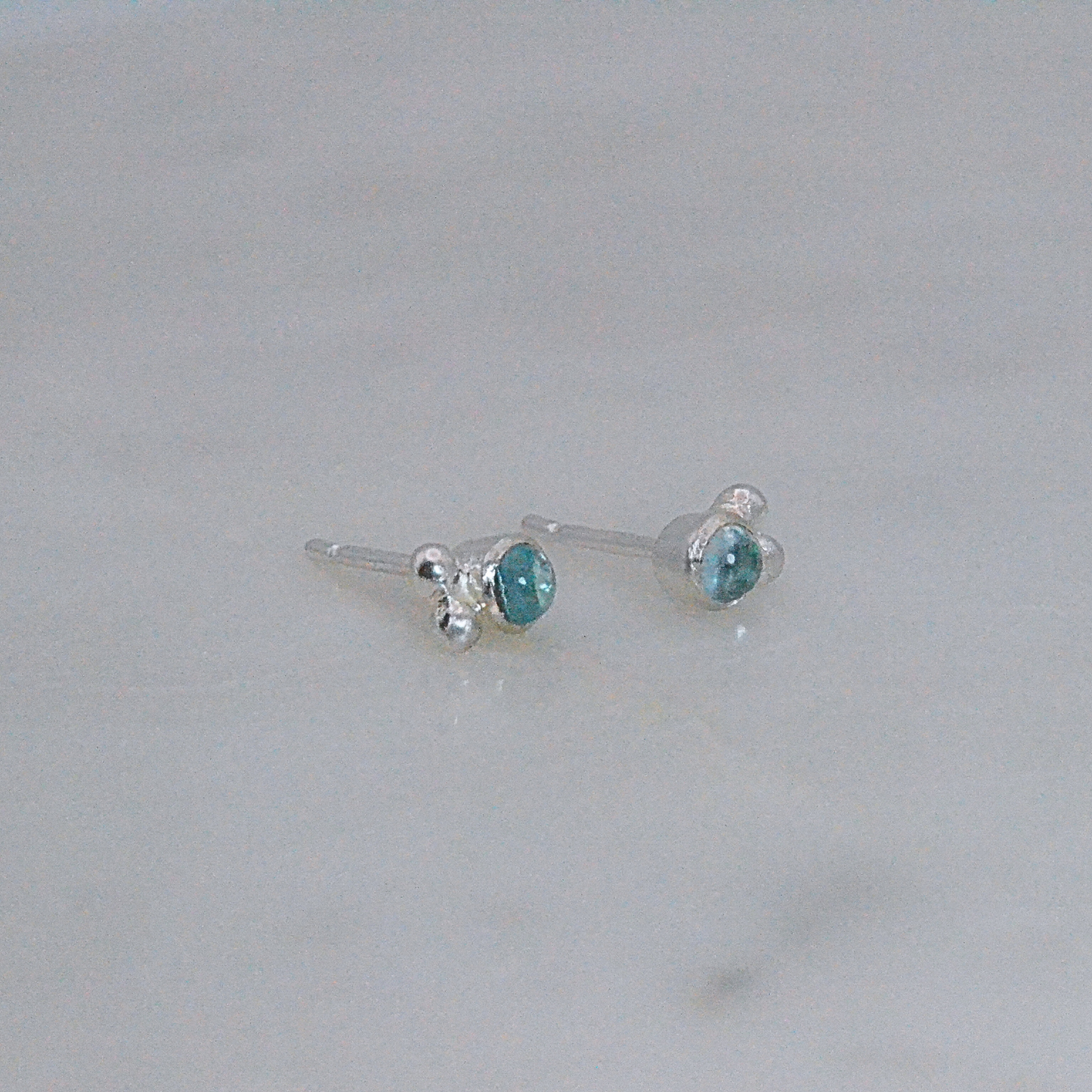 Blue Topaz Stud Earrings