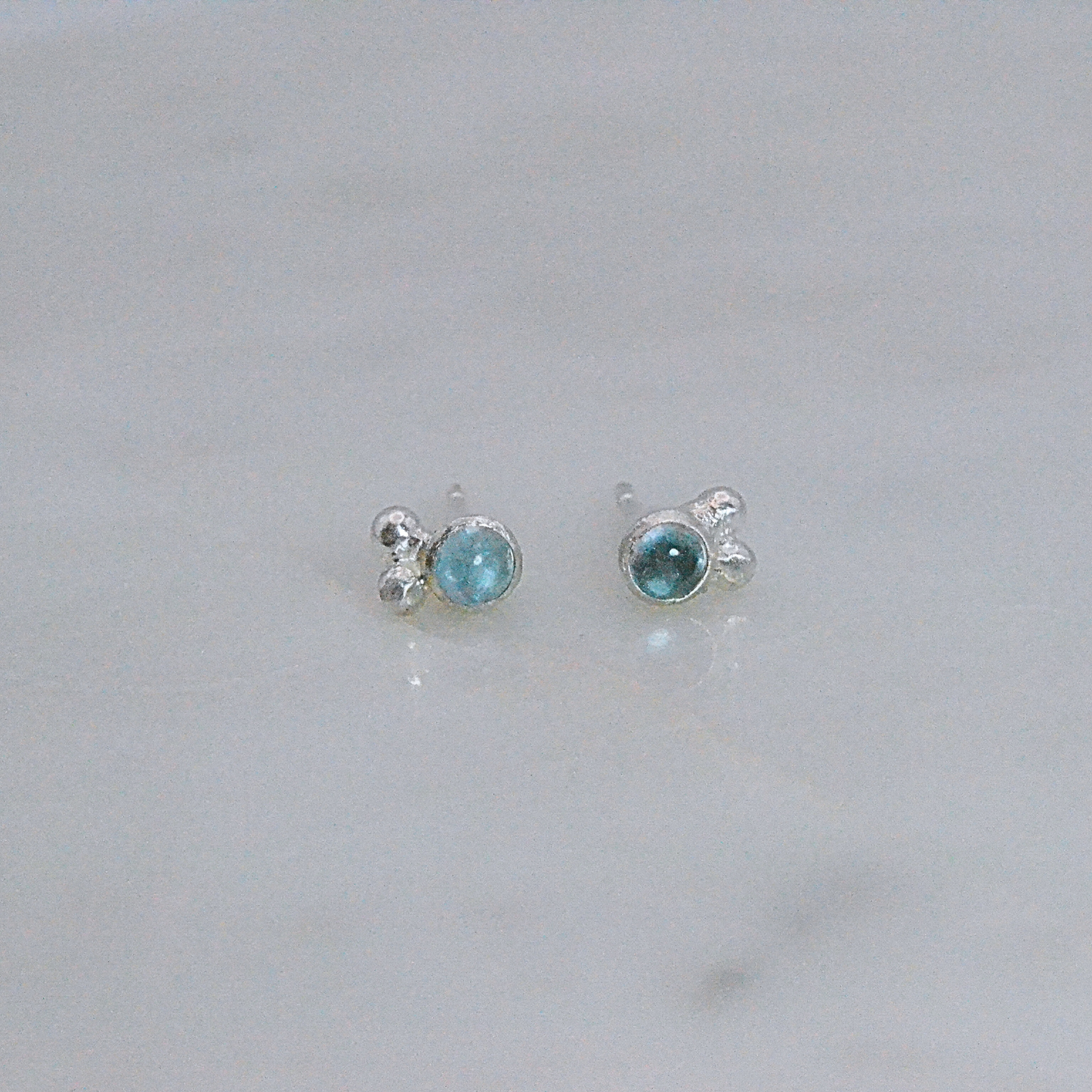 Blue Topaz Stud Earrings